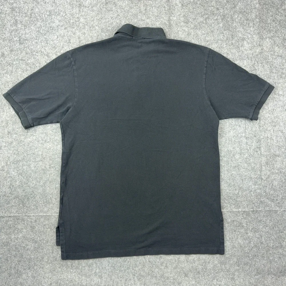 Polo Ralph Lauren Shirt Mens Large Tall LT Black Cotton Pique Pony Logo Classic
